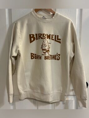 Birdwell Beach Britches Birdie Crewneck Sweatshirt Men’s M Cream NWOT Surf